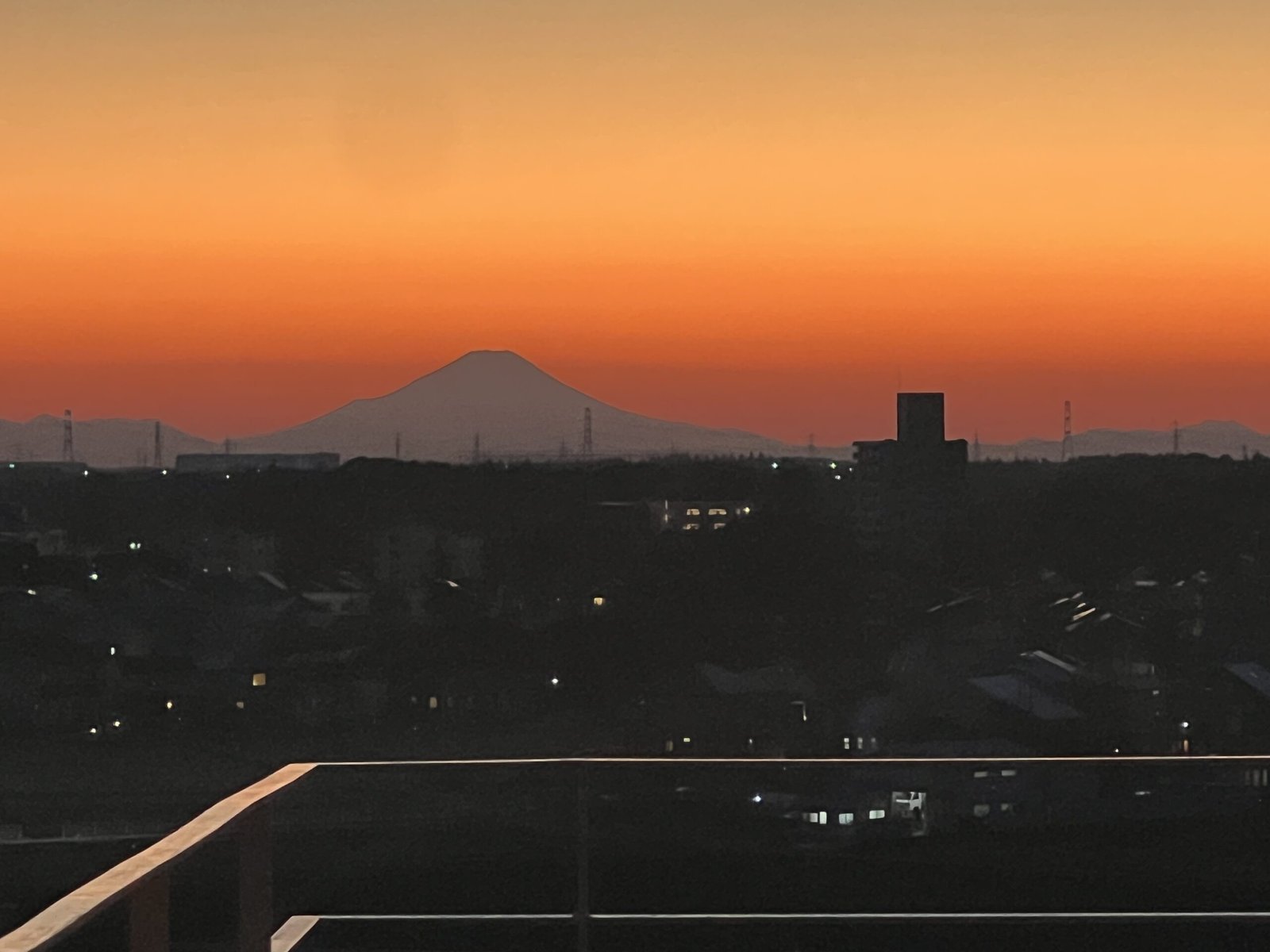 Fuji from Tsukuba, evening